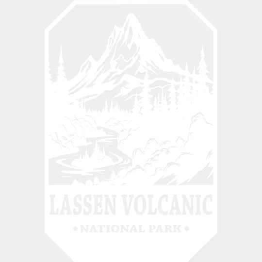 Lassen Volcanic National Park Design - Parks Dtf Transfers Unisex S & M (10’) / Light Color See