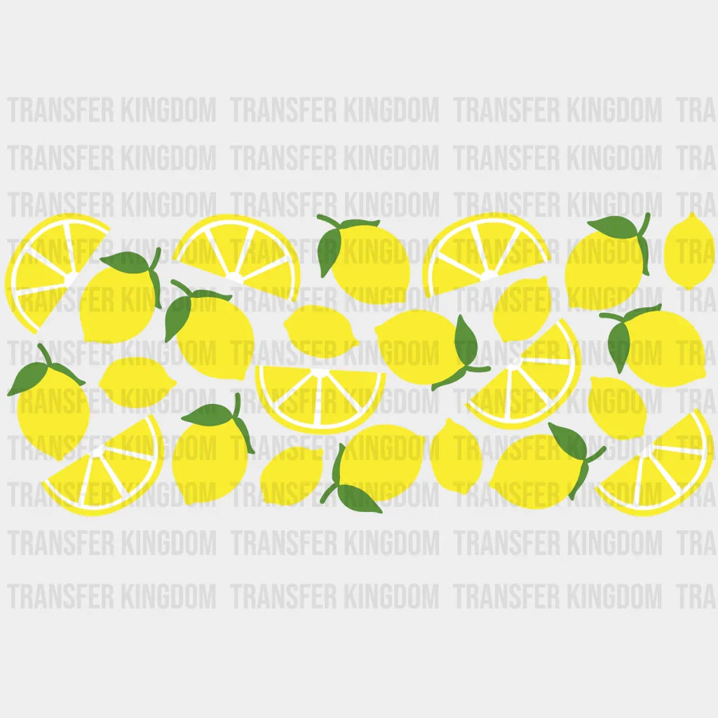 Lemon Uv Dtf Transfer Cup Wrap Sticker