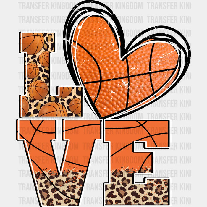 Leopard LOVE Design - Basketball DTF Heat Transfer