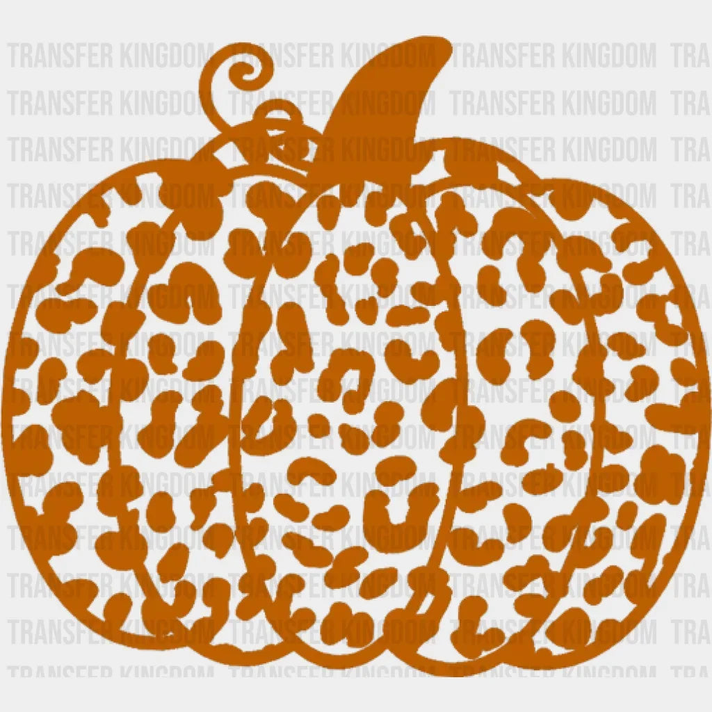 Leopard Pumpkin Design - Dtf Heat Transfer