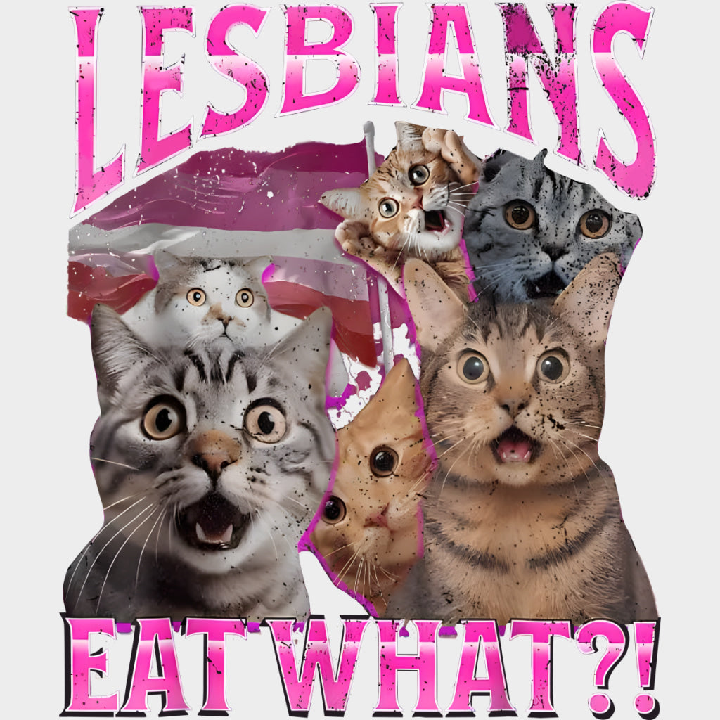 Lesbians Eat What - Lesbian DTF Transfers Adult Unisex - S & M (10’’) / Light Color Design (See Imaging)