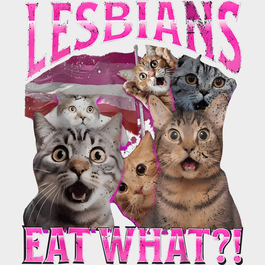 Lesbians Eat What - Lesbian DTF Transfers Adult Unisex - S & M (10’’) / Light Color Design (See Imaging)