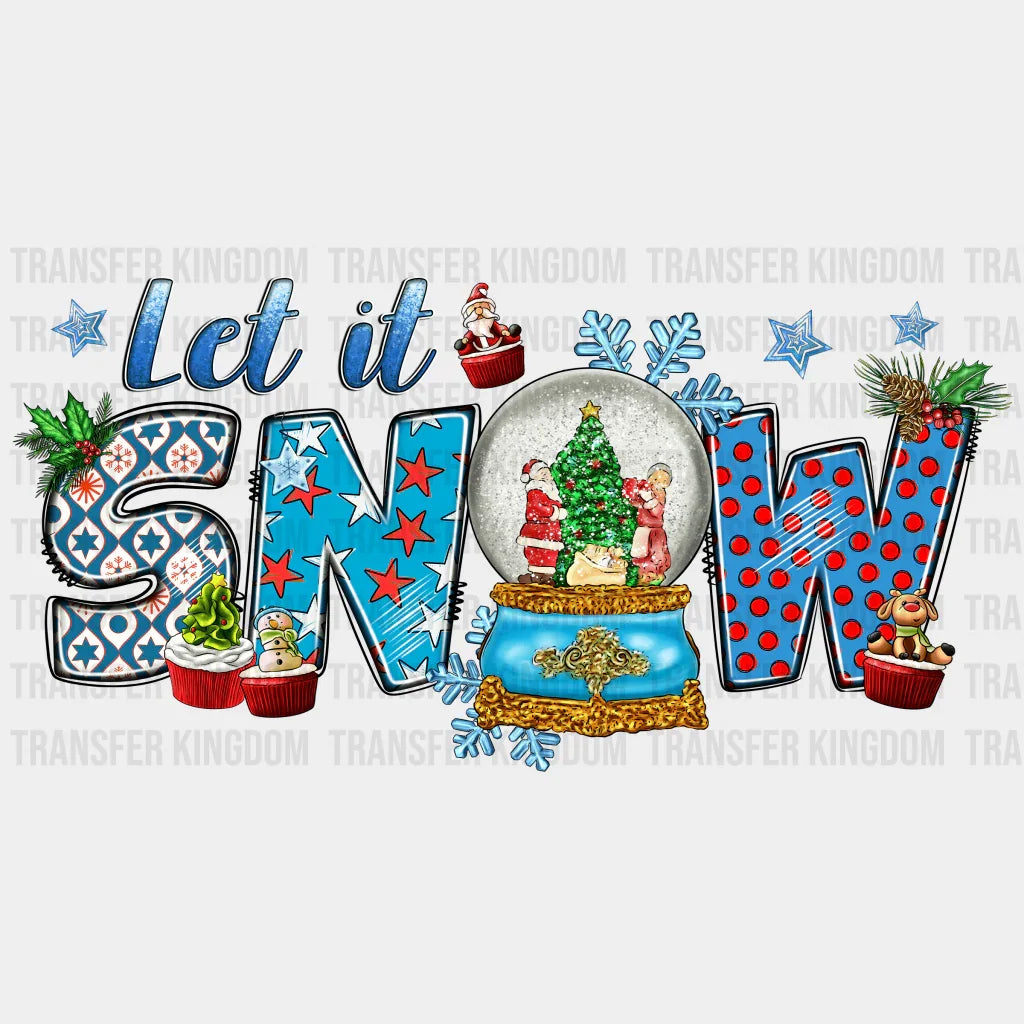Let It Snow Christmas Design - Dtf Heat Transfer