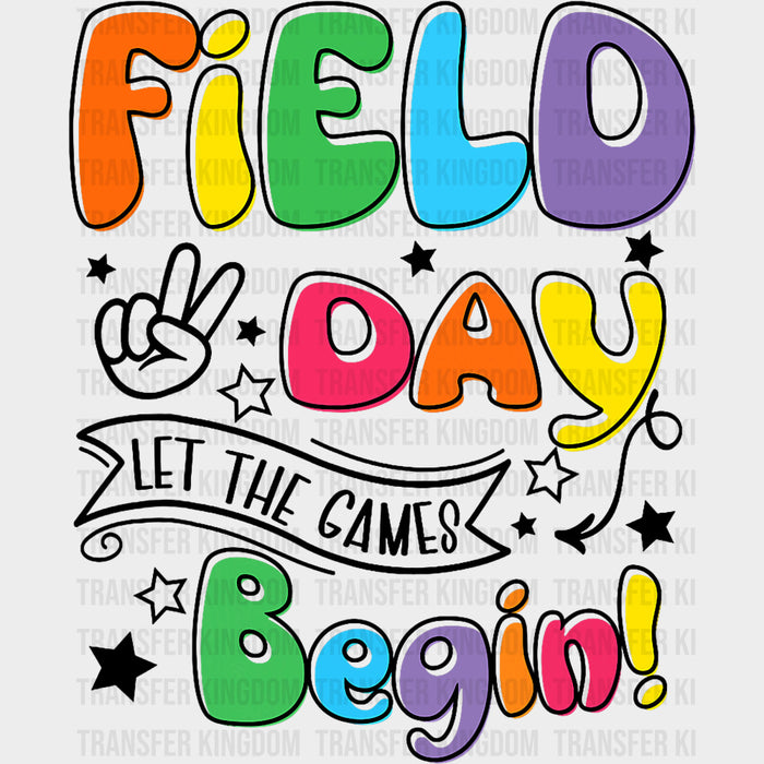 Let The Games Begin B&W Peace Sign - Field Trip DTF Transfers