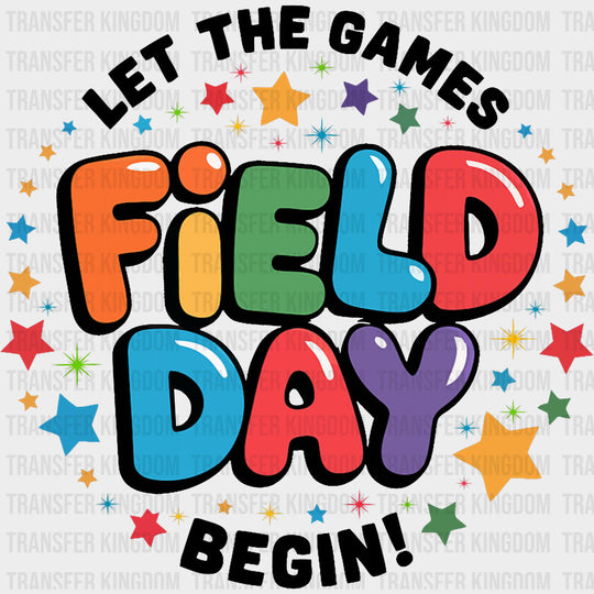 Let The Games Begin Colorful Stars - Field Trip DTF Transfers Adult Unisex - S & M (10’’) / Dark Color Design (See