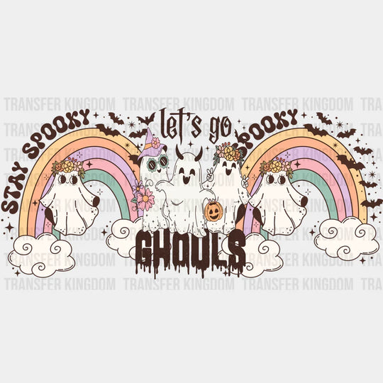 Let’s Go Ghouls Rainbow - Halloween Cup Wrap Uv Sticker Permanent Dtf Decal