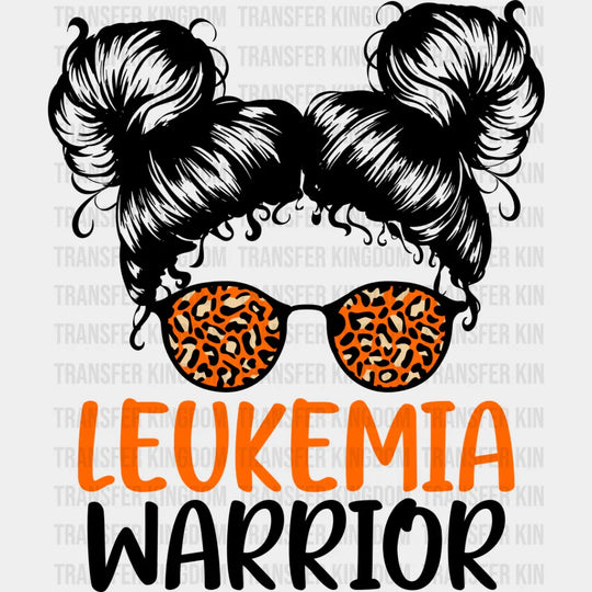 Leukemia Warrior Girl Design - Dtf Heat Transfer Unisex S & M (10’’) / Dark Color See Imaging