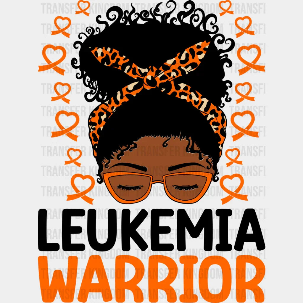 Leukemia Warrior Orange Design - Dtf Heat Transfer Unisex S & M (10’’) / Dark Color See Imaging