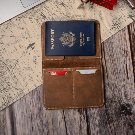 Faux Leather Passport Holder – Travel Wallet & Document Organizer
