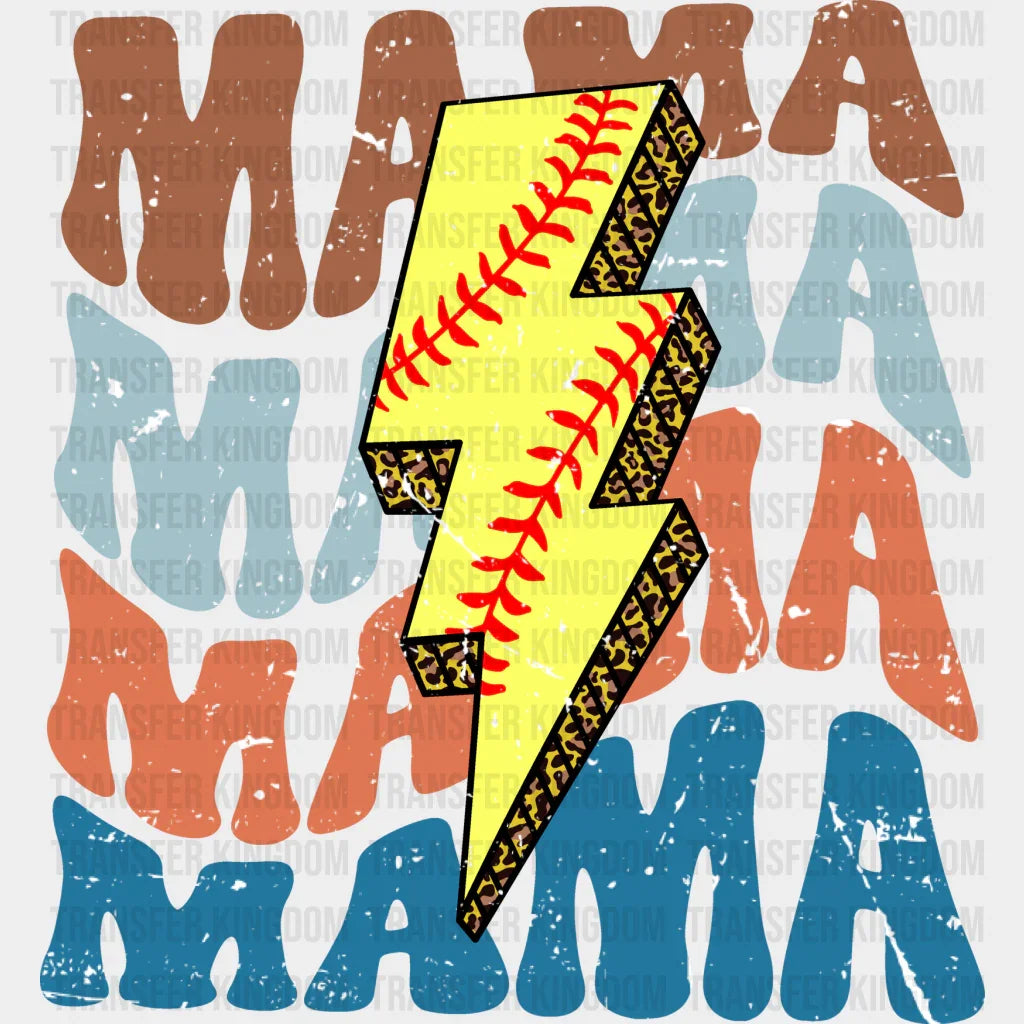 Lightning Mama Softball Design - Dtf Heat Transfer