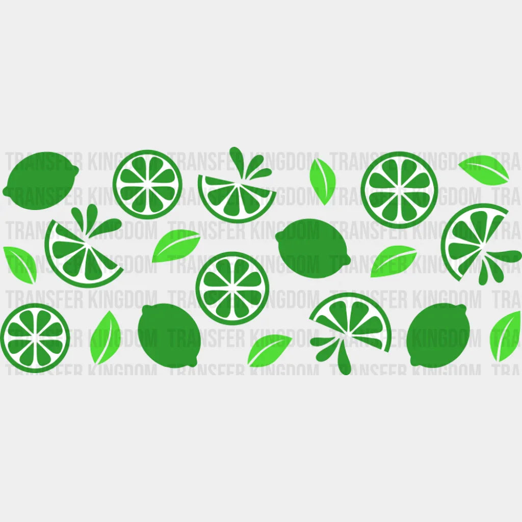 Limes - General Cup Wrap UV Sticker Permanent UV DTF Decal UVDTF