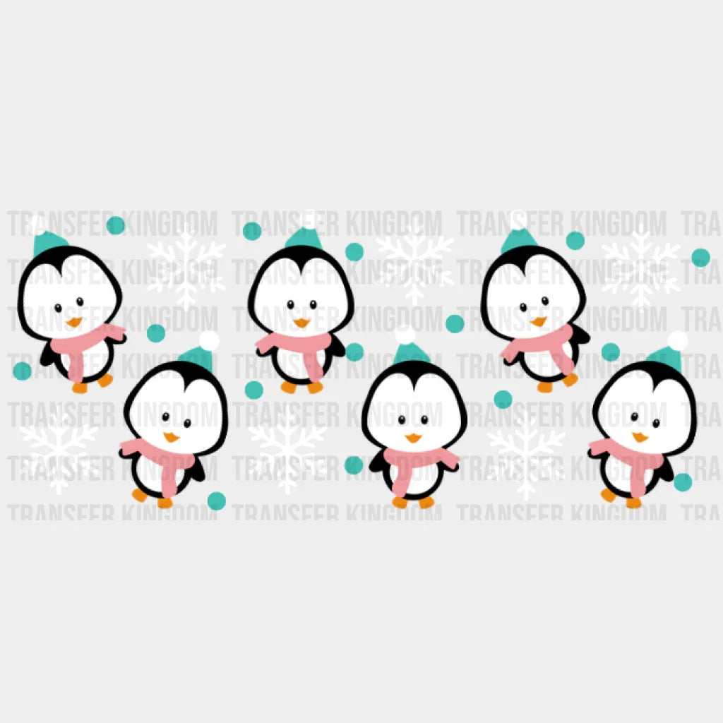 Little Penguins Uv Dtf Transfer Cup Wrap Sticker