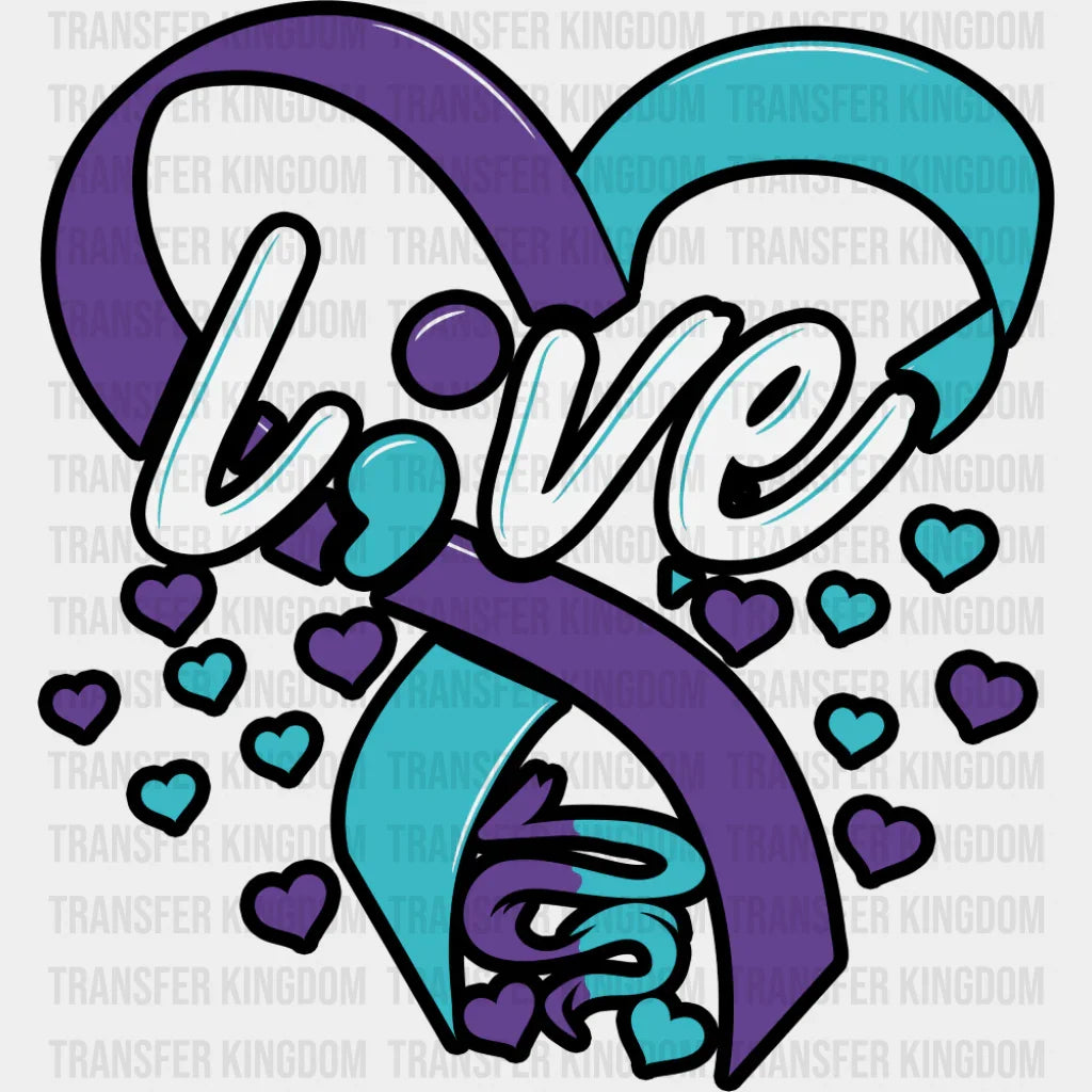 Live Hearts - Suicide Awareness DTF Transfer Adult Unisex - S & M (10’’) / Dark Color Design (See Imaging)