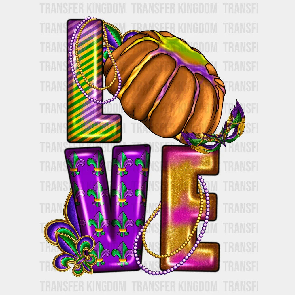 Live Mardi Gras Design- Dtf Heat Transfer