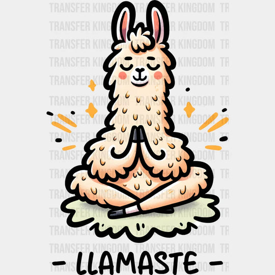 Llamaste - Yoga Dtf Heat Transfer Unisex S & M (10’’) / Dark Color Design (See Imaging)