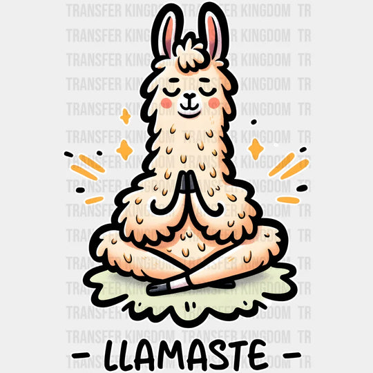 Llamaste - Yoga Dtf Heat Transfer Unisex S & M (10’’) / Light Color Design (See Imaging)