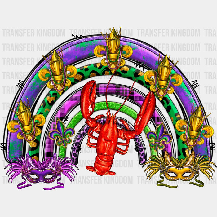 Lobster Mardi Gras Design- Mardi Gras DTF heat transfer