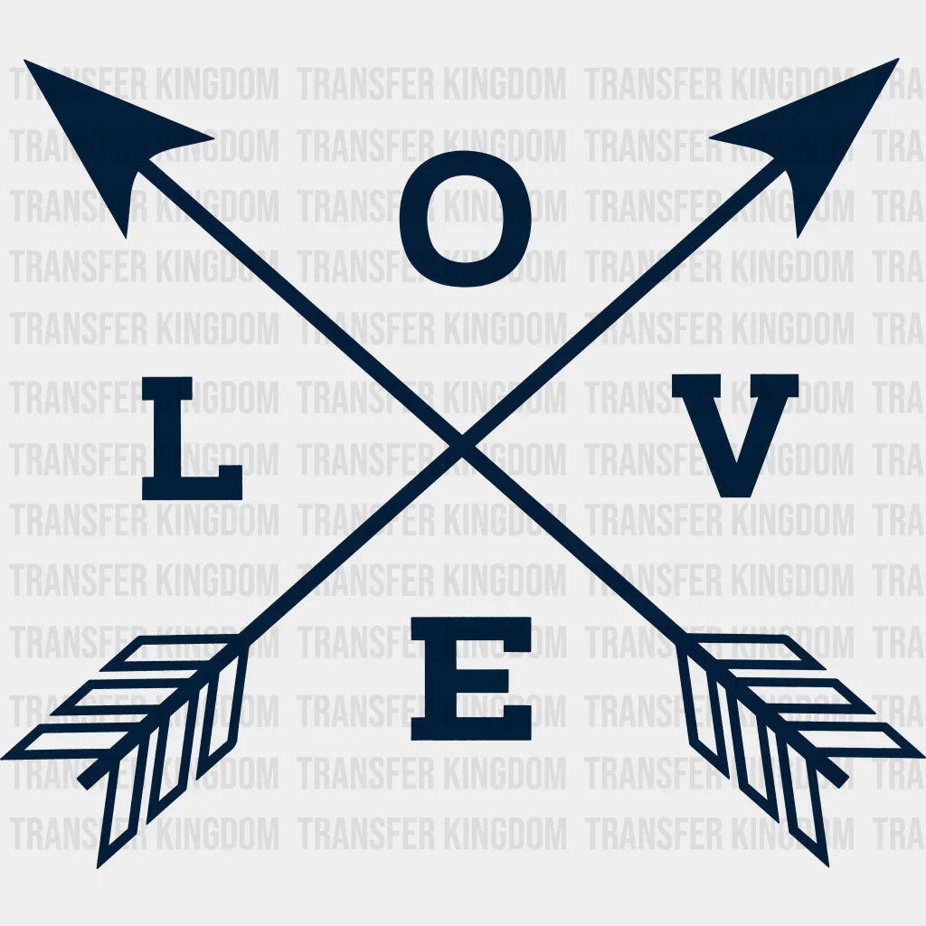 Love Arrows Valentines Day Design - Dtf Heat Transfer Unisex S & M ( 10 ) / Dark Color See Imaging