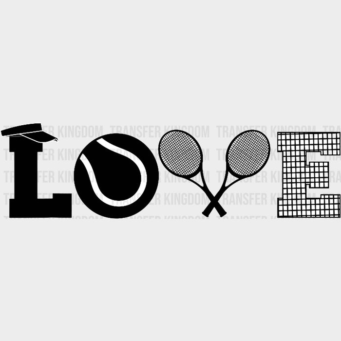 Love B&W Design - Tennis DTF Transfers