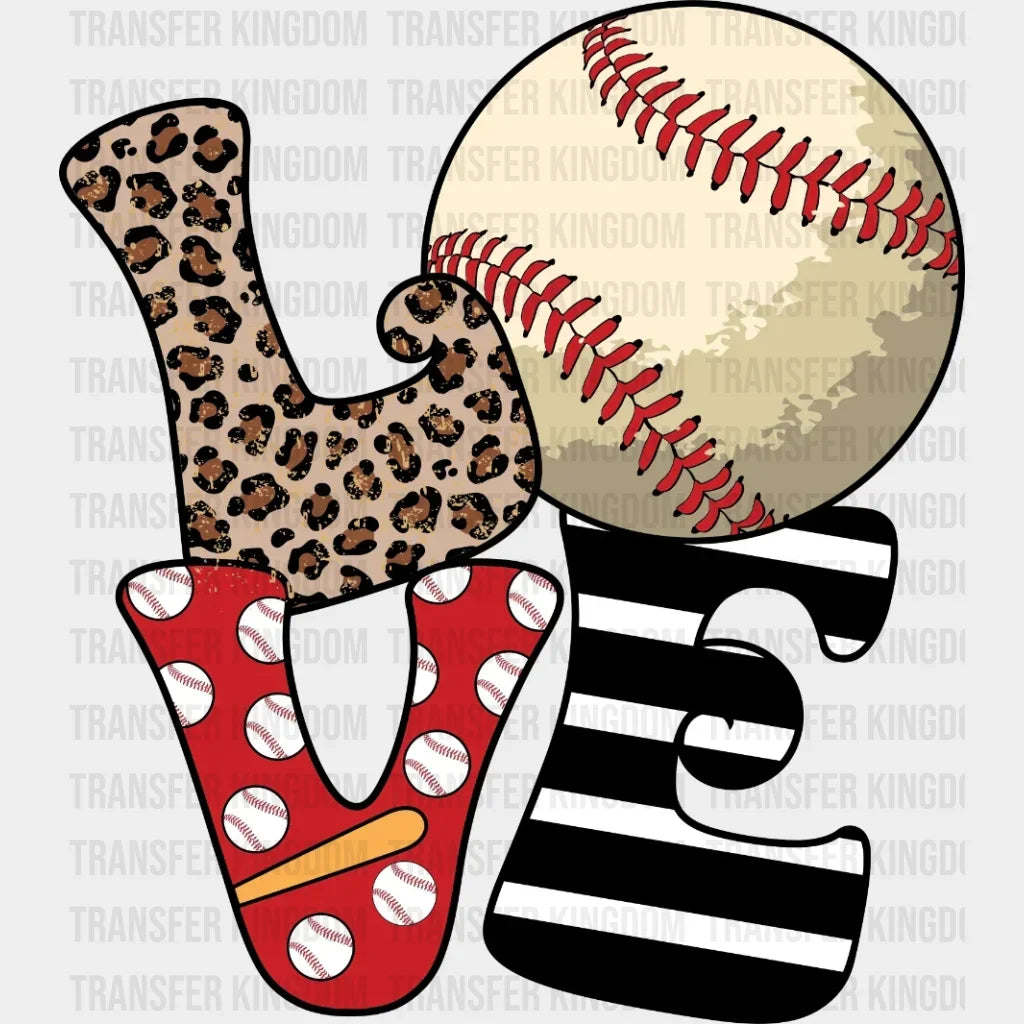 Love Baseball Dtf Transfer
