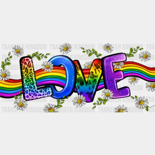 Love Colorful Design - Lgbtq Cup Wrap Uv Sticker Permanent Dtf Decal