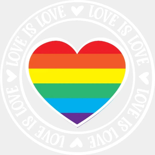 Love Is Rainbow Heart - Lgbt Lgbt Support Pride Design Dtf Heat Transfer