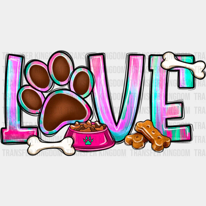 Love Paw Bones Design - Dogs DTF Transfer
