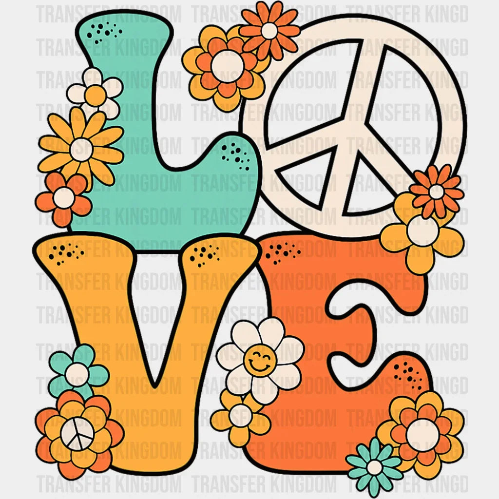 Love Peace Sign - Good Vibes DTF Transfer