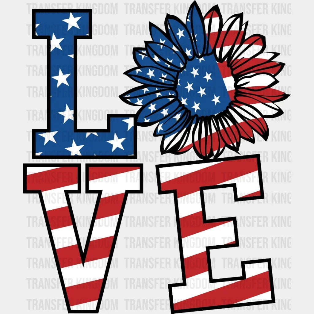 Love Sunflower Dtf Transfer