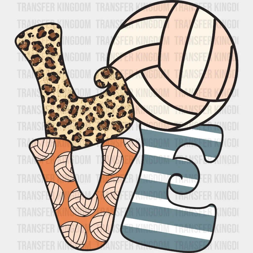 Love Volleyball Dtf Transfer