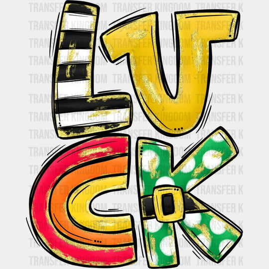 Luck Horseshoe Design - St. Patrick’s Day DTF Transfer Adult Unisex - S & M (10’’) / Dark Color Design (See Imaging)