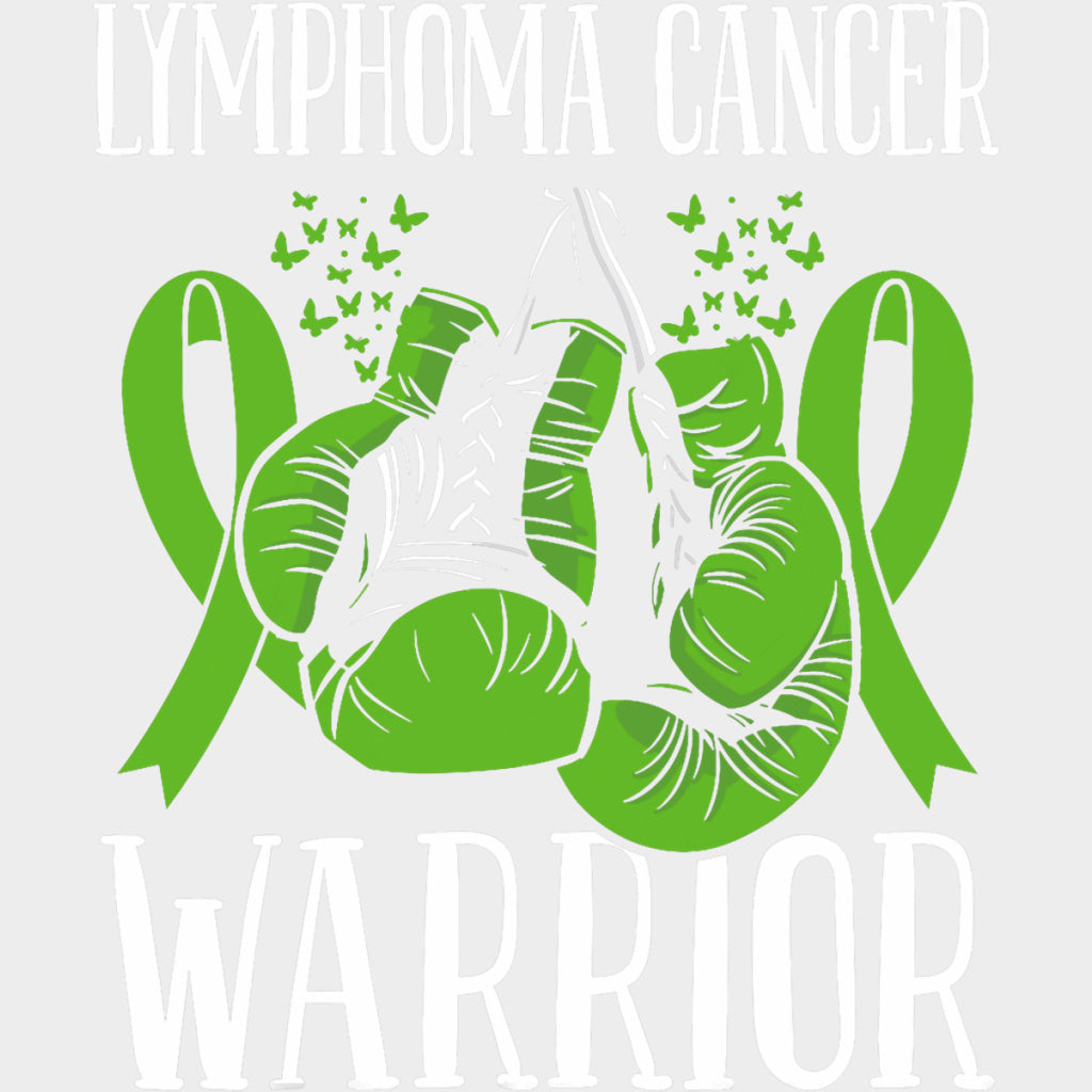Lymphoma Cancer Warrior, Boxing Gloves & Ribbon - Lymphoma DTF Transfers transfer-kingdom Light Color Design (See Imaging)