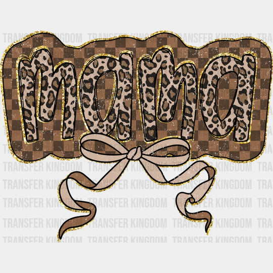 Mama Brown Checkered Design - Mother’s Day DTF Transfer
