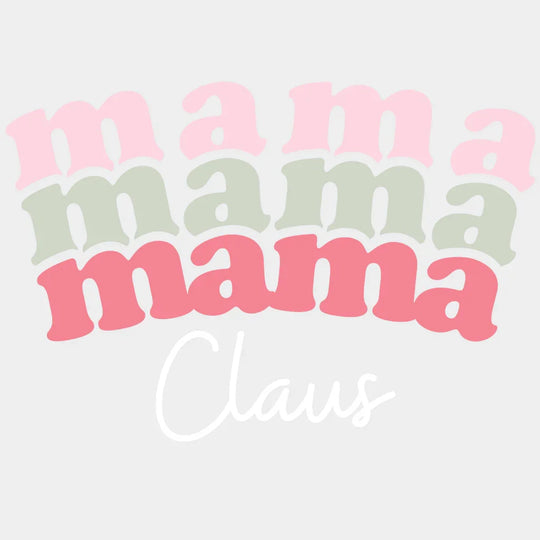 Mama Claus Christmas Design Dtf Heat Transfer Unisex - S & M ( 10 ) / Light Color See Imaging