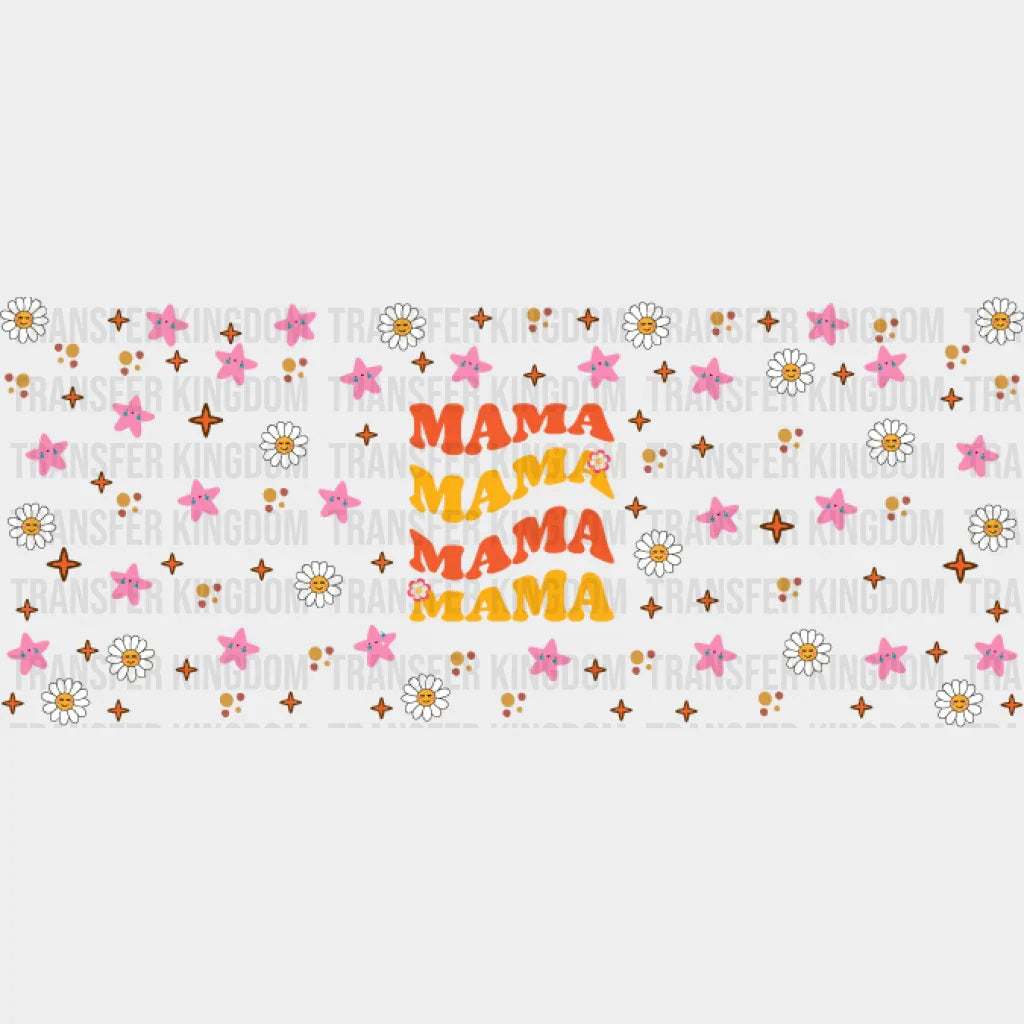 Mama Daisies And Starfishes - Mom Cup Wrap Uv Sticker Permanent Dtf Decal