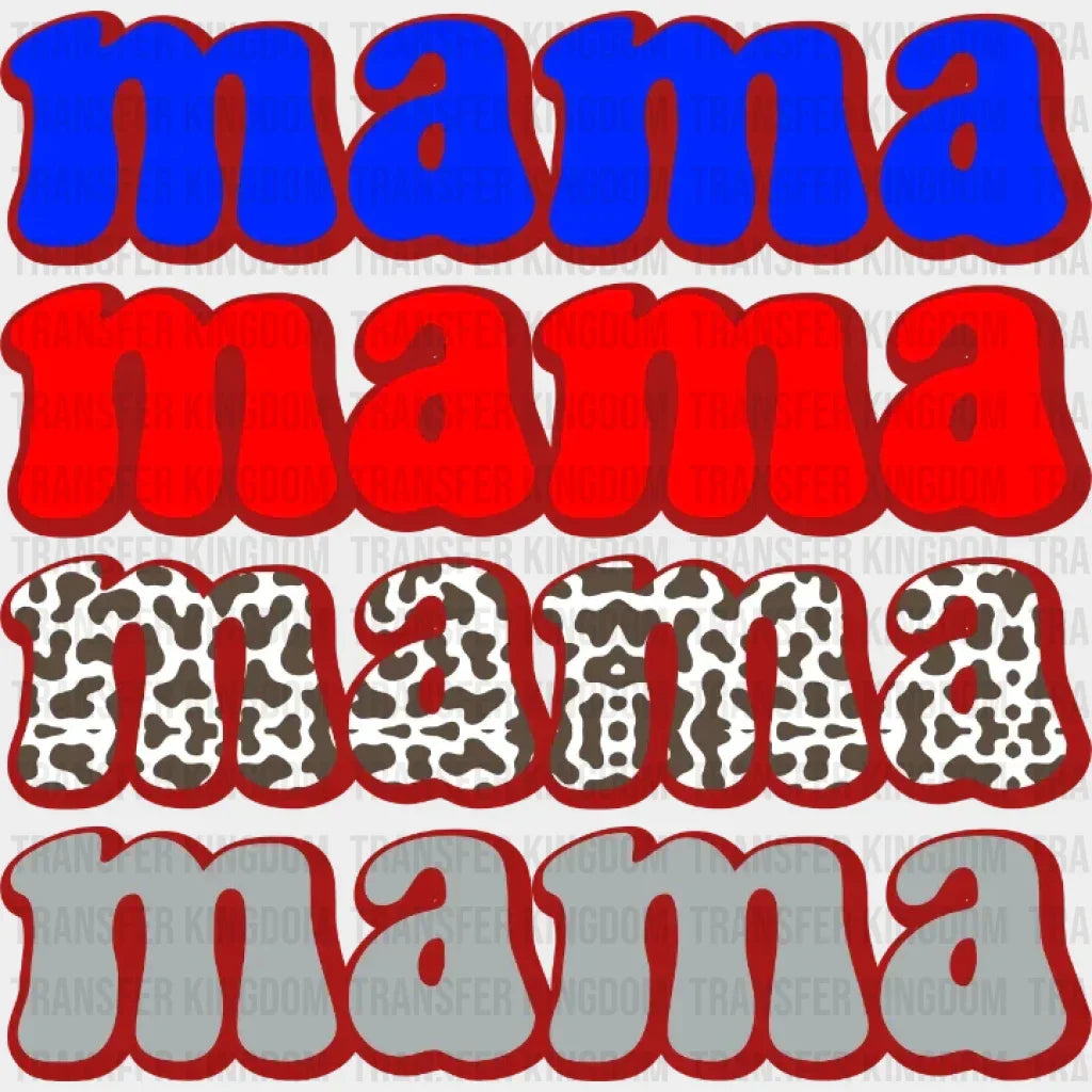 Mama Lettering Dtf Transfer