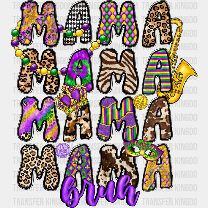 Mama Mama Mardi Gras Design- Mardi Gras DTF heat transfer