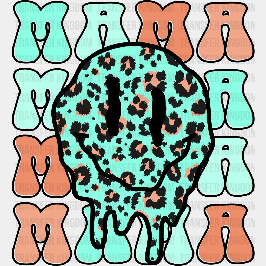 Mama Mama Mama Smiley- Mothers Day - DTF Transfer - Transfer Kingdom