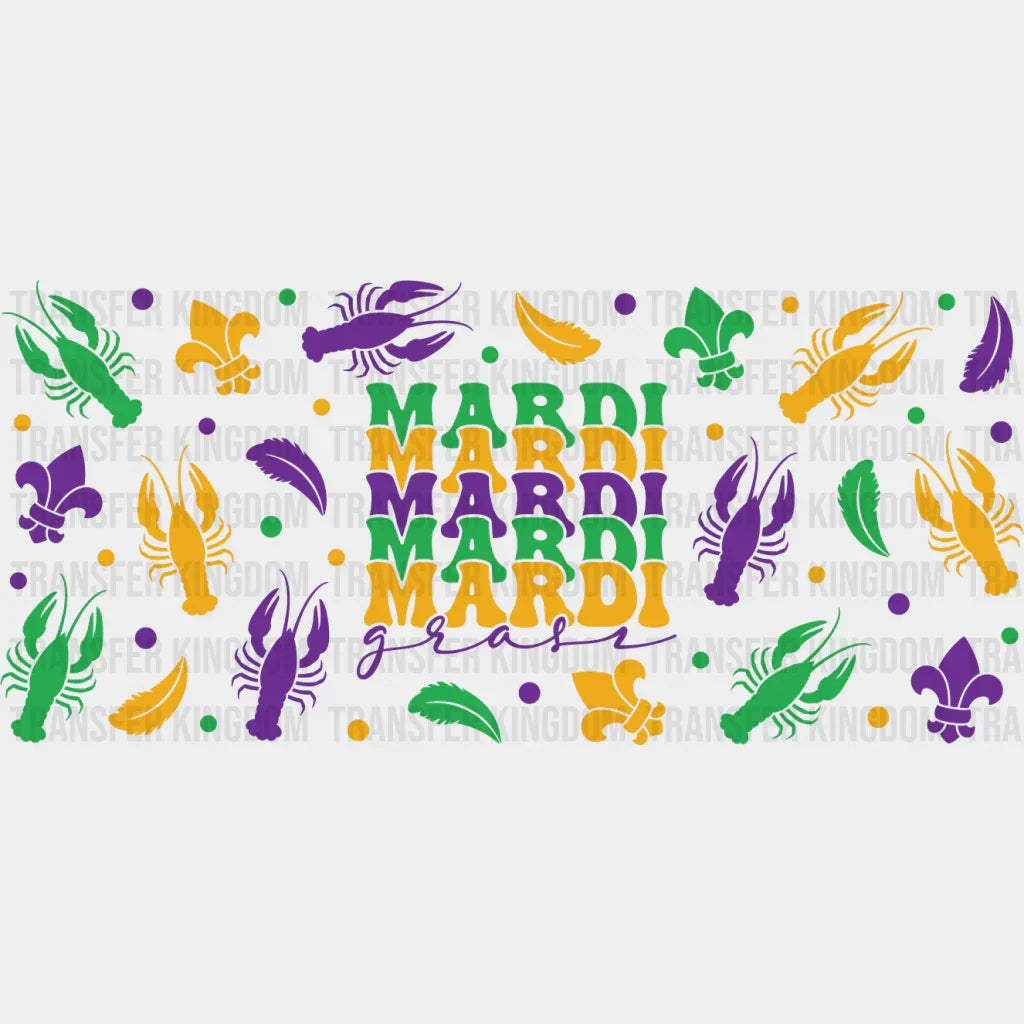 Mardi Crayfish - Gras Cup Wrap Uv Sticker Permanent Dtf Decal