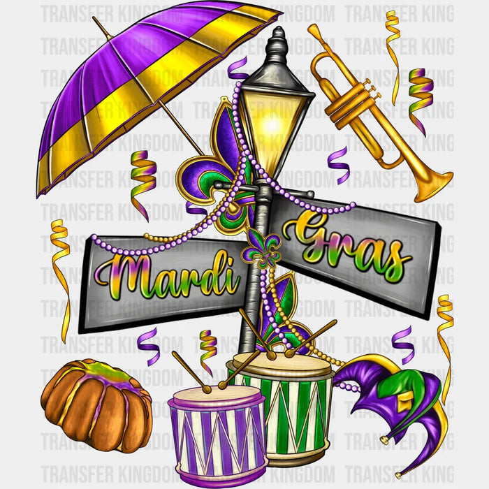 Mardi Gras Lamp Design - Mardi Gras DTF heat transfer