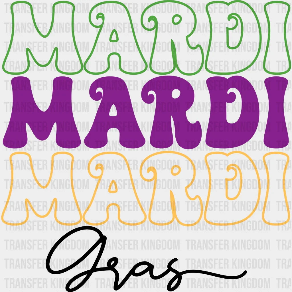Mardi Gras Design- Dtf Heat Transfer