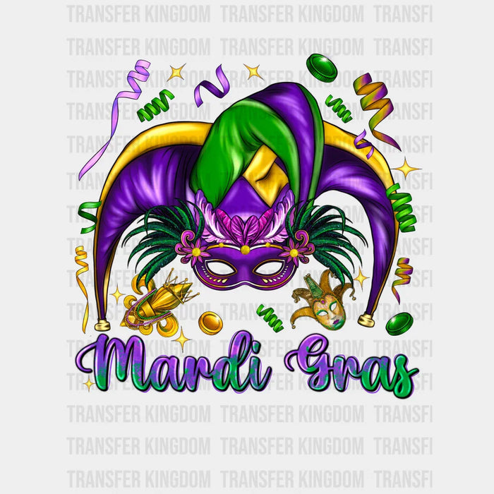 Mardi Gras Jester Hat Design - Mardi Gras DTF heat transfer