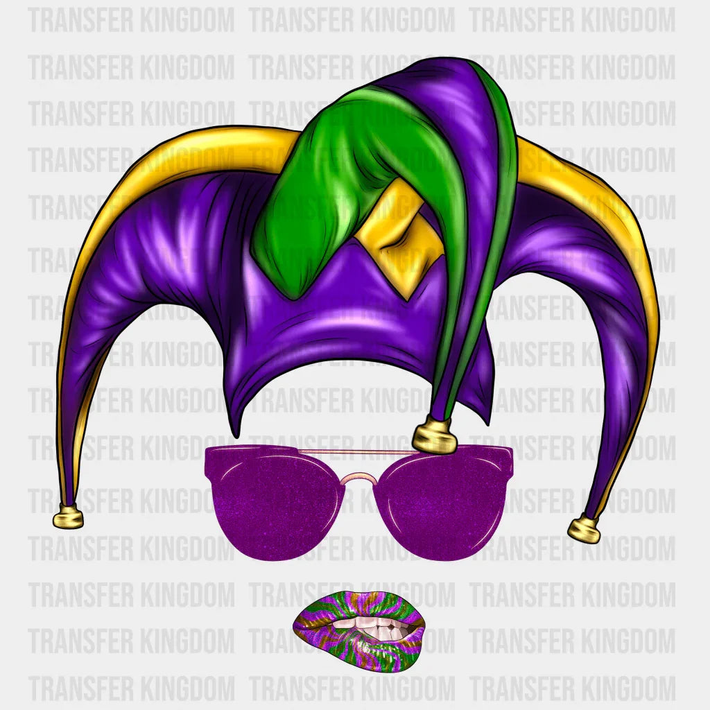 Mardi Gras Face Design- Dtf Heat Transfer