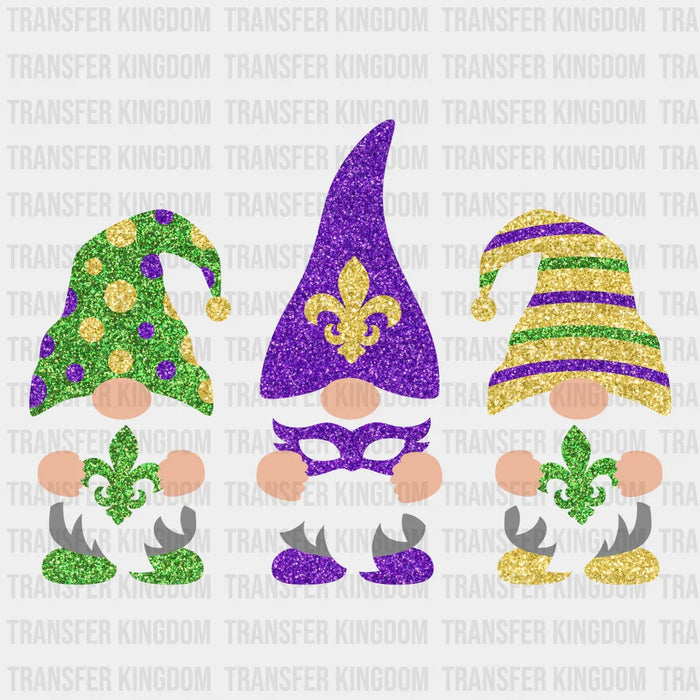 Mardi Gras Gnomes Flower de luce Design- DTF heat transfer