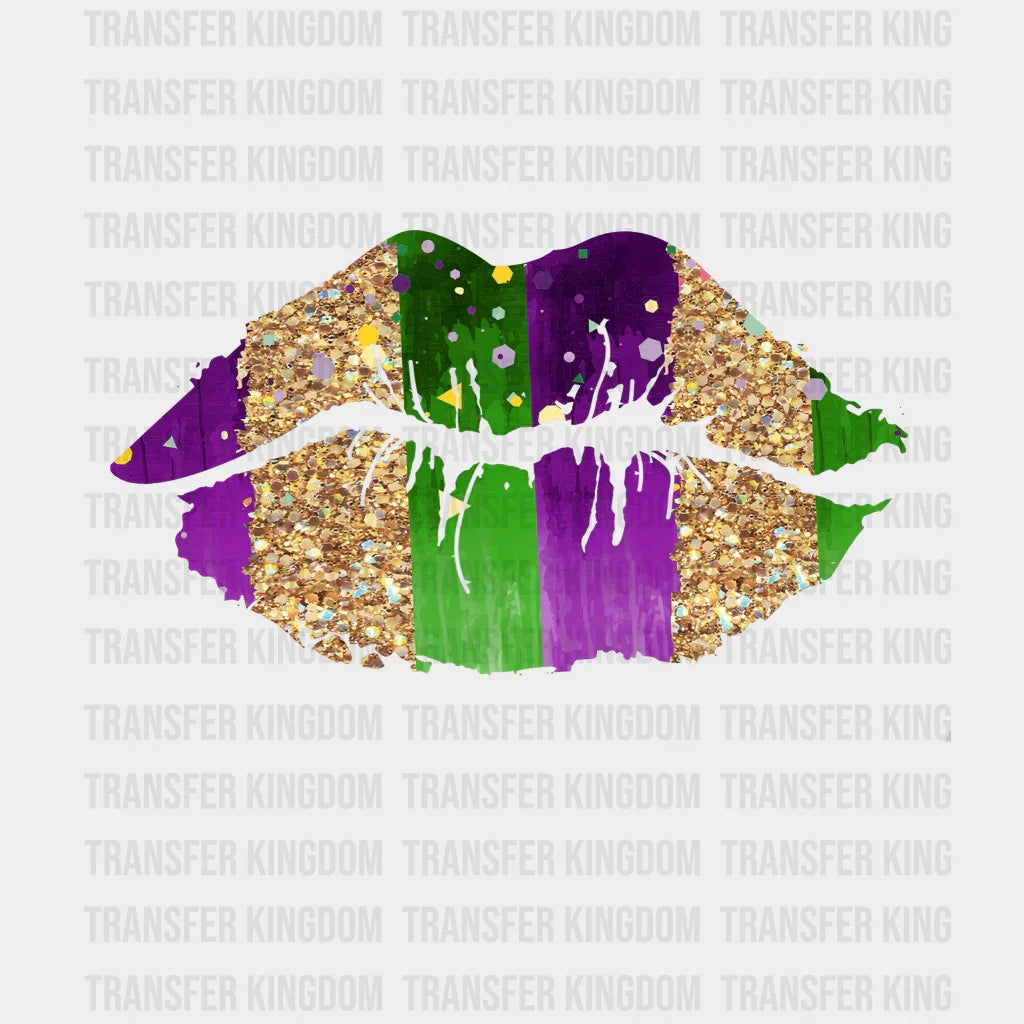 Mardi Gras Kiss Design- Dtf Heat Transfer
