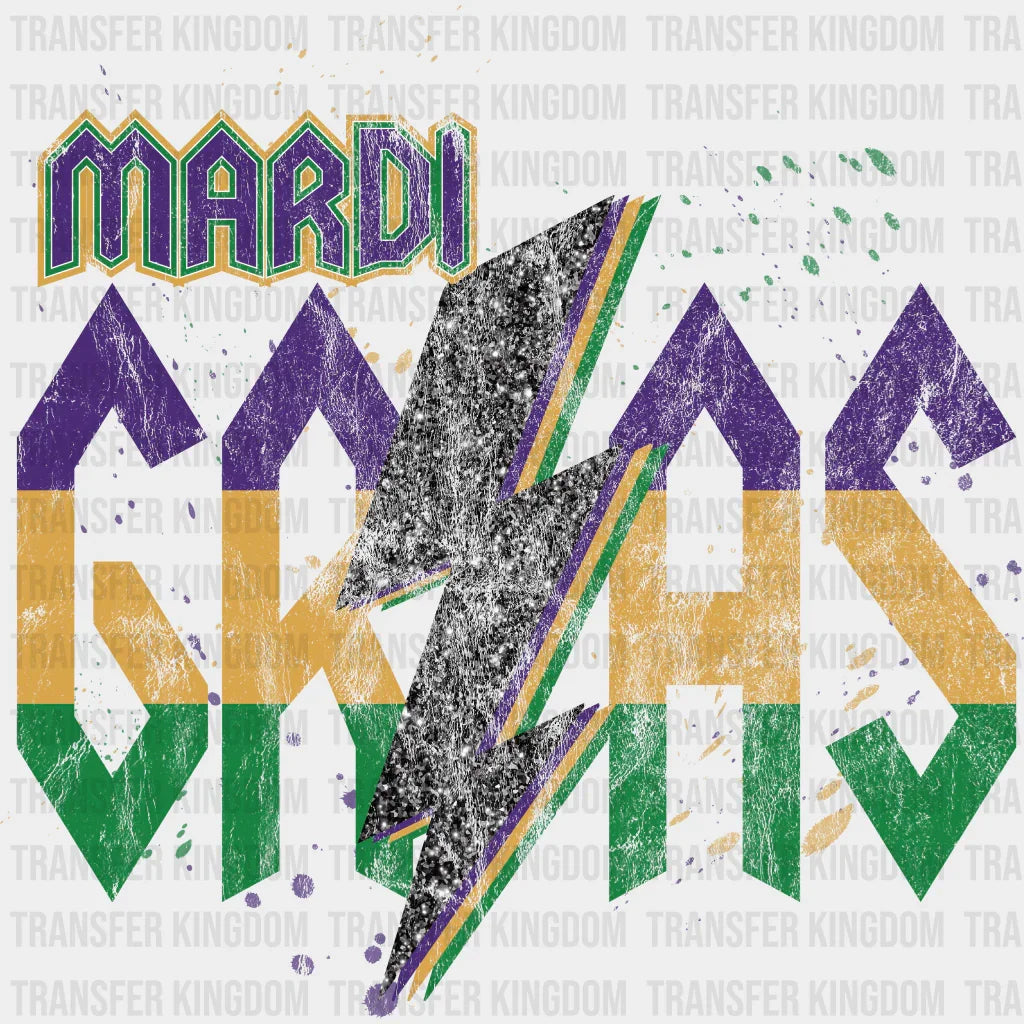Mardi Gras Lightning - Dtf Heat Transfer