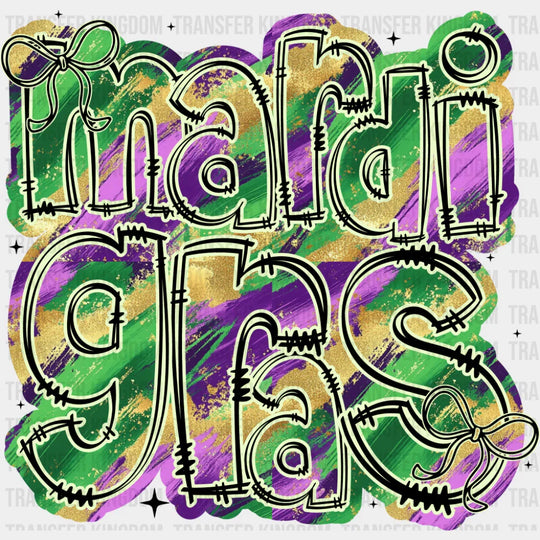 Mardi Gras Line Text - Mardi Gras DTF Transfer
