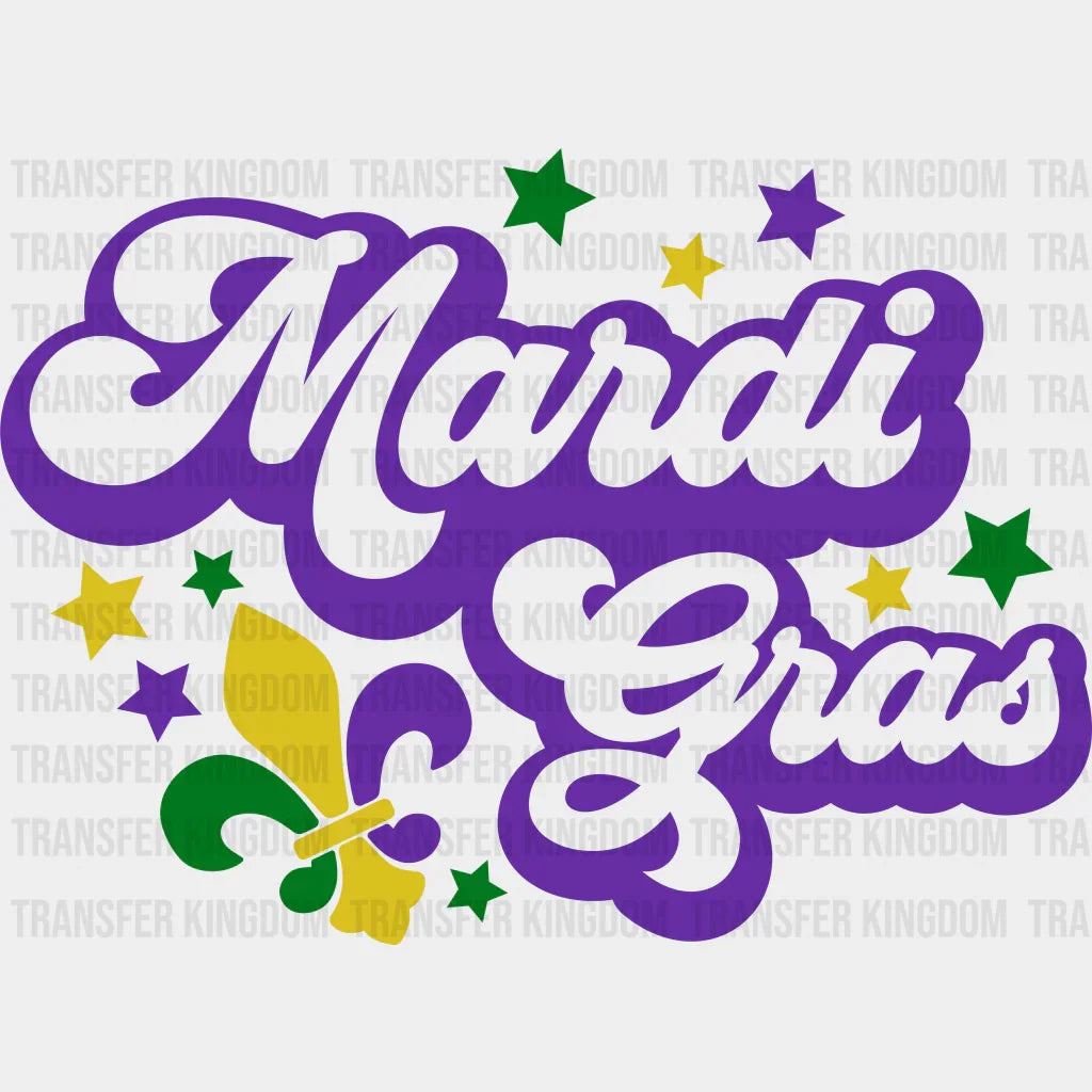 Mardi Gras Retro Design - Dtf Heat Transfer