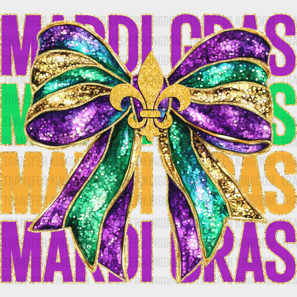 Mardi Gras Sparkle Fleur De Lis - Mardi Gras DTF Transfers