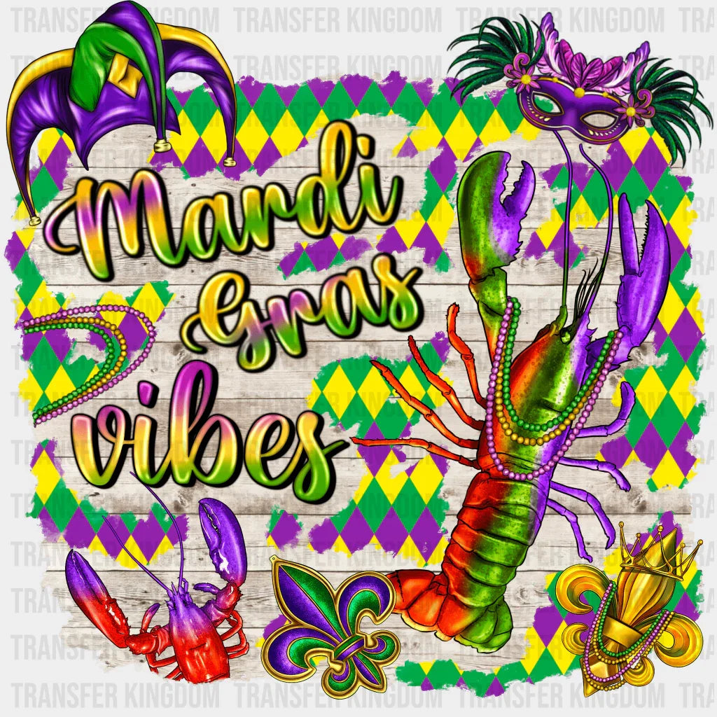 Mardi Gras Vibes Design- Dtf Heat Transfer